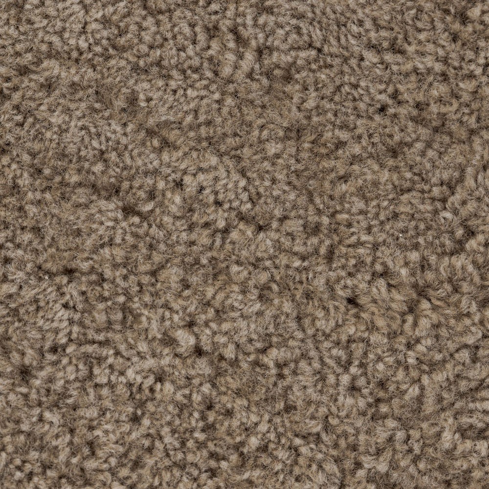 Demi Taupe Shearling Accent Stool|