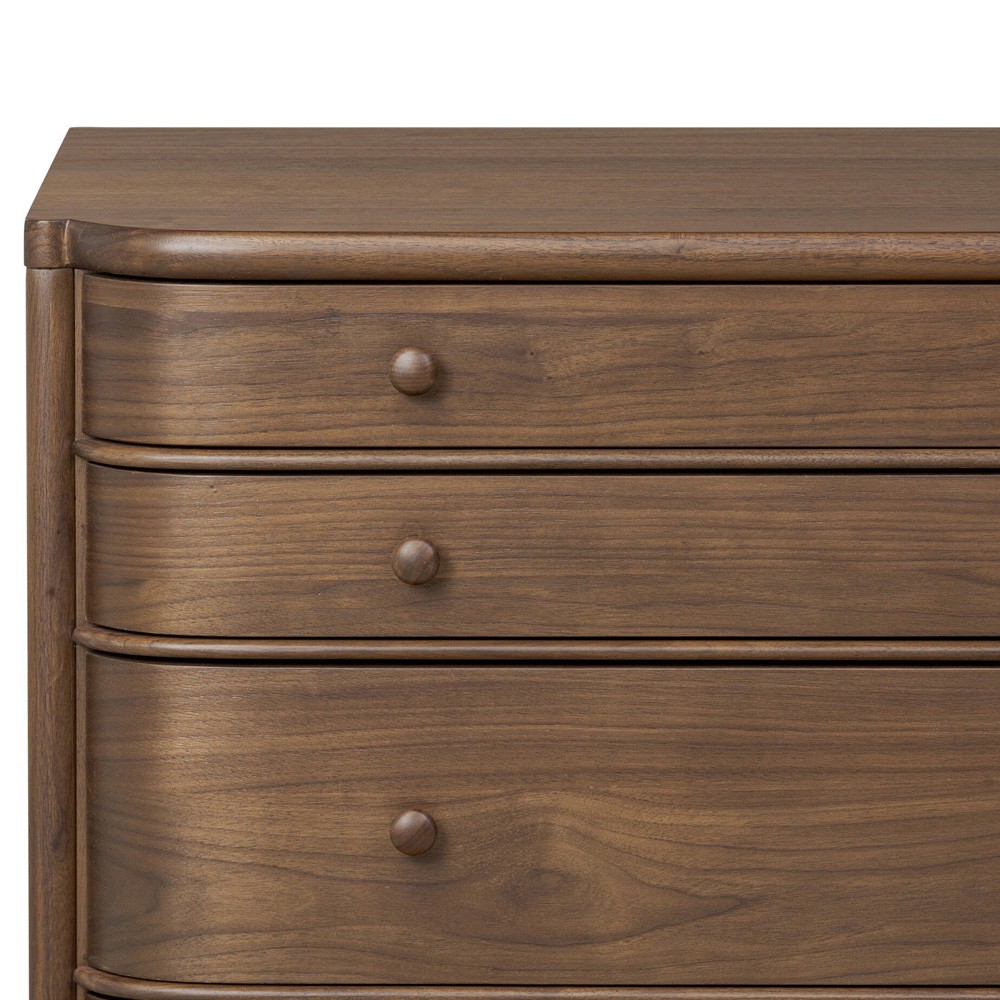 Agatha Dark Brown Walnut Nightstand Wide (Over 29
