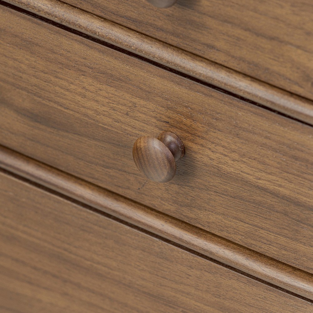 Agatha Dark Brown Walnut Nightstand|