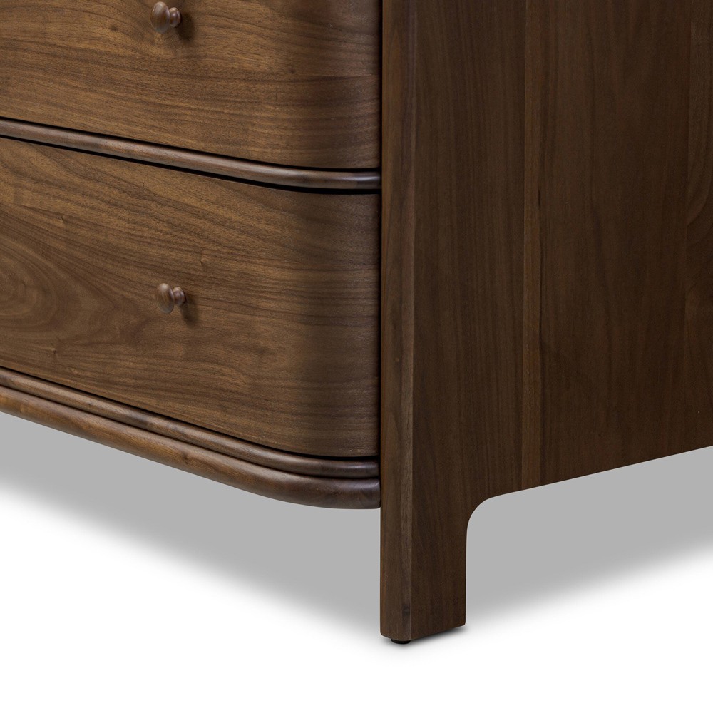 Agatha Dark Brown Walnut Dresser|