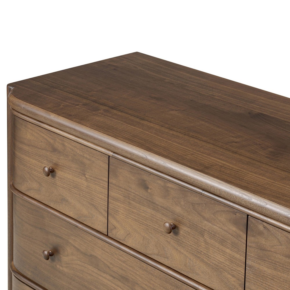 Agatha Dark Brown Walnut Dresser|