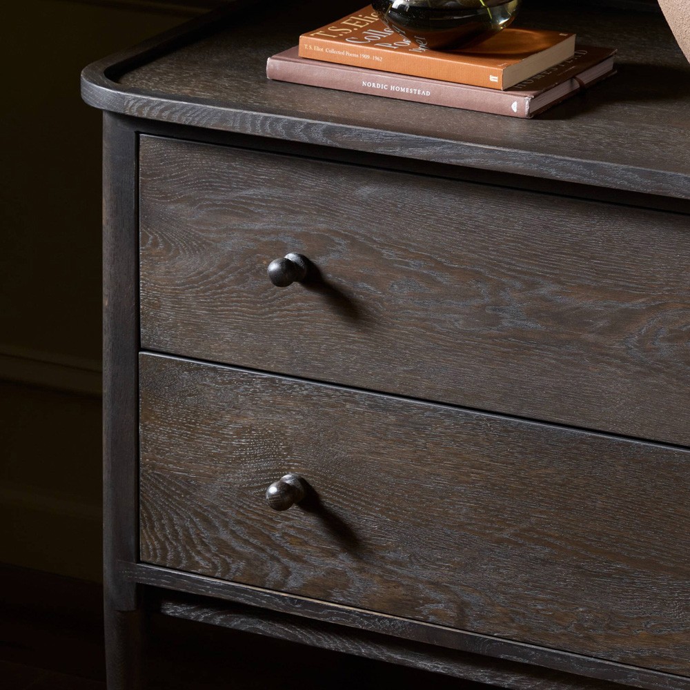 Franny Espresso Oak Nightstand|