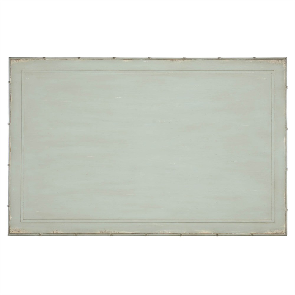 Stella Updated Traditional Light Blue Maple Wood Rectangular Cocktail Table|