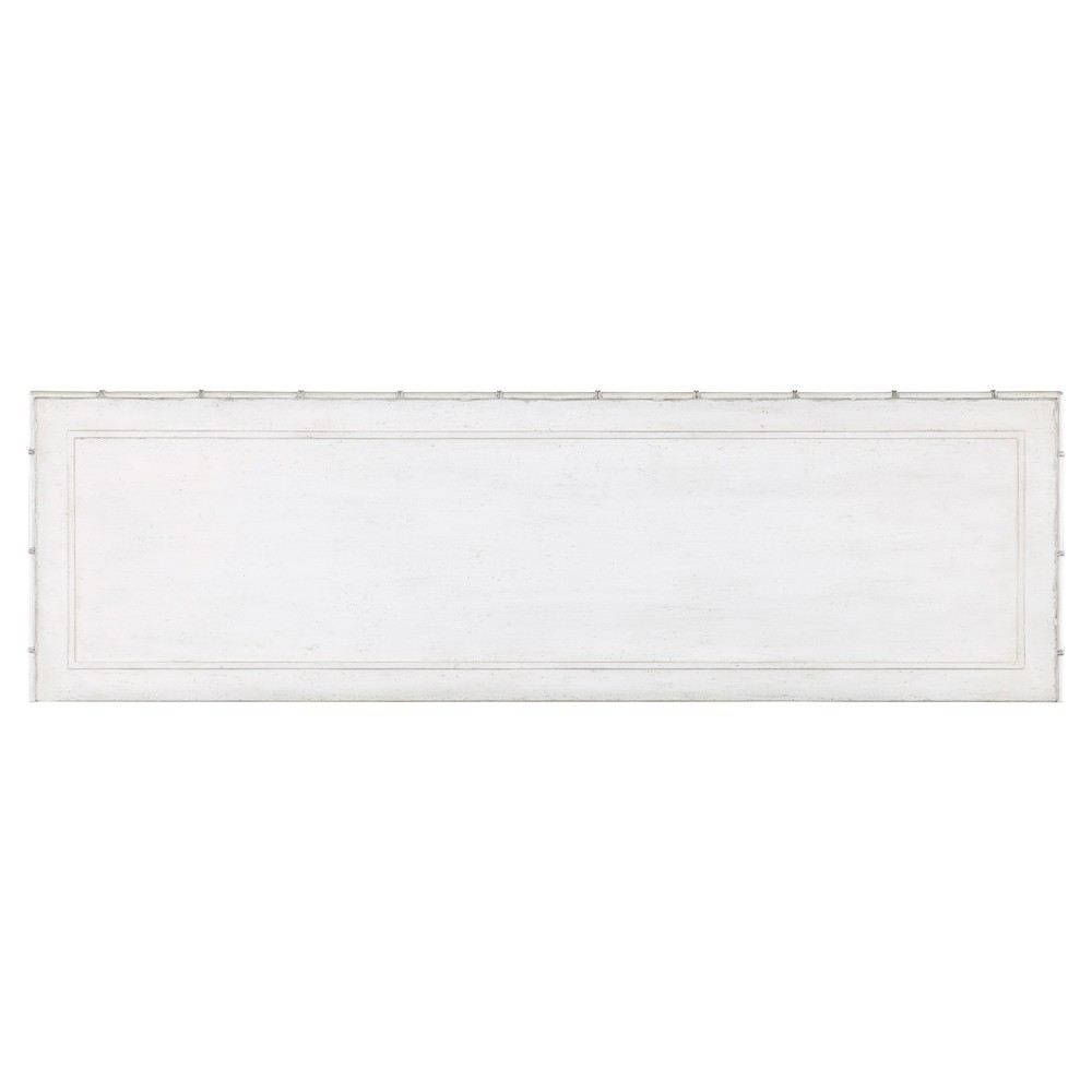 Sharise Coastal Beach White Wood Double Dresser|