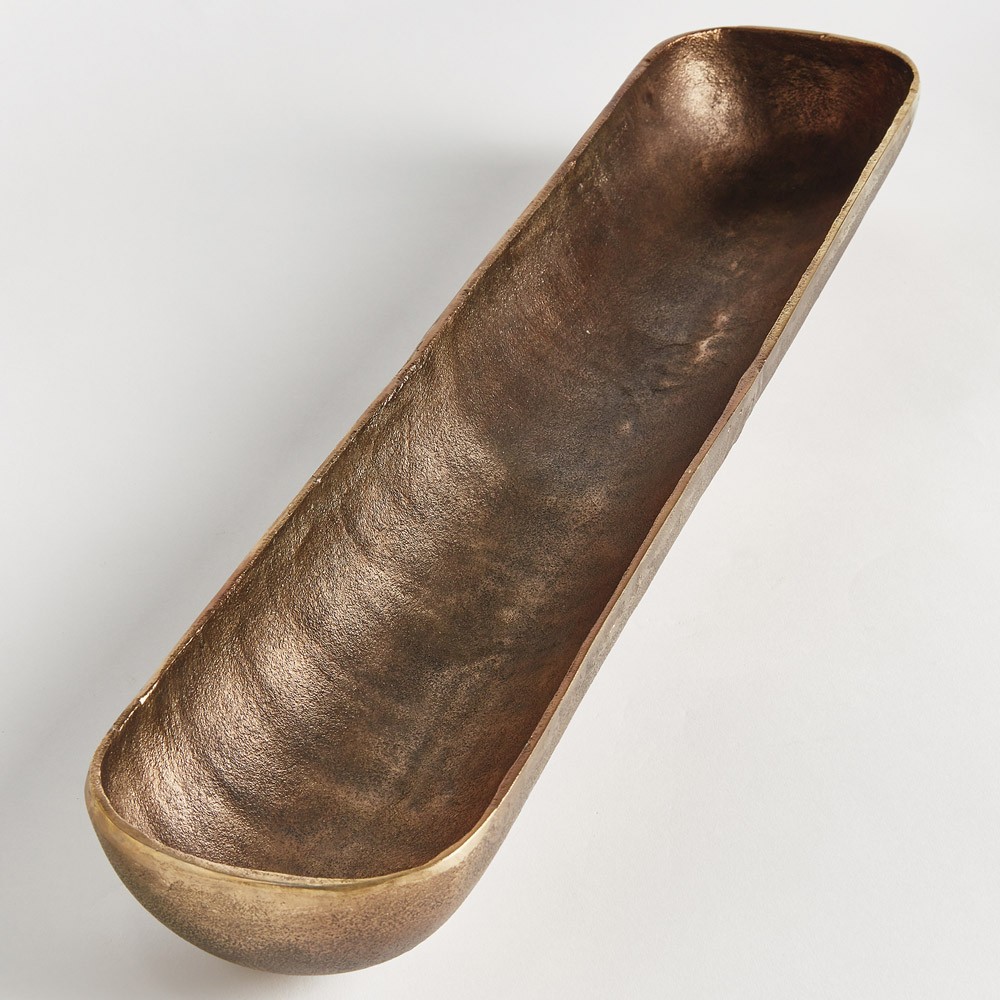 Burrow Updated Traditional Antique Brass Aluminum Decorative Bowl|