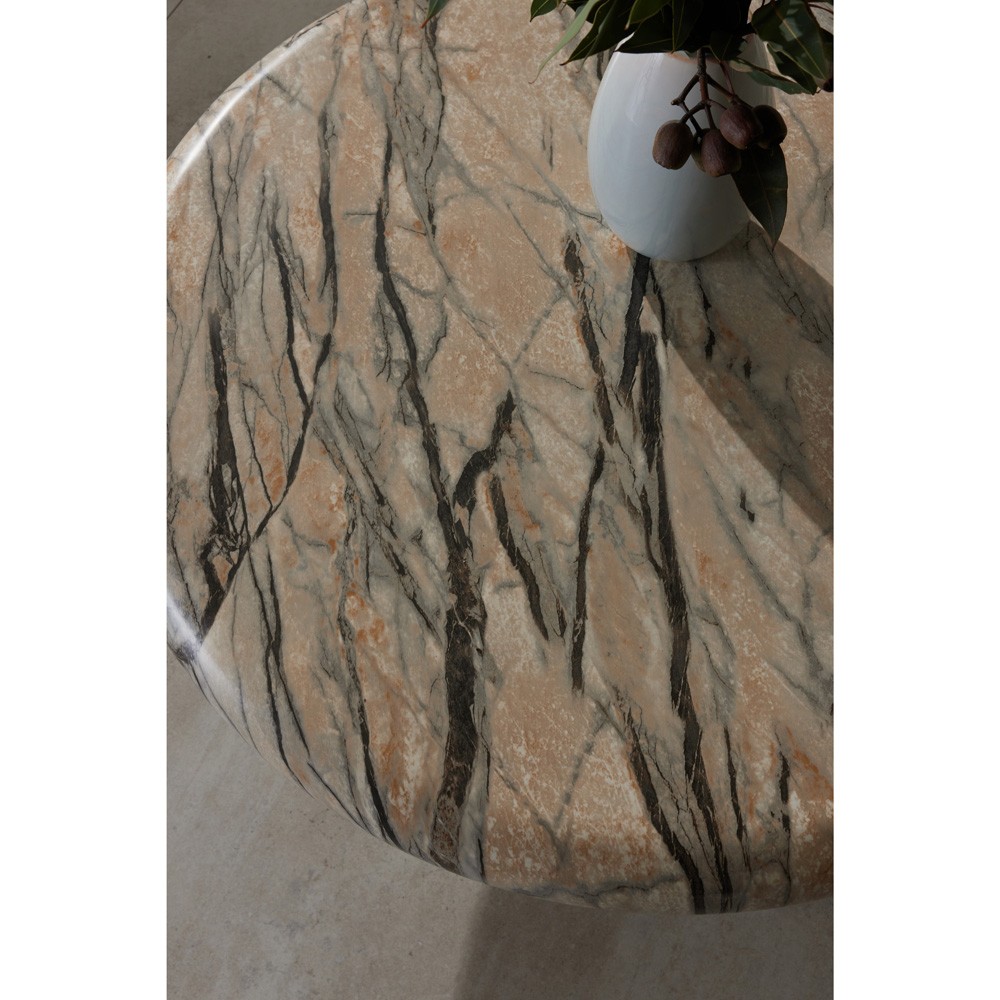 Zahara Modern Classic Mojave Beige Concrete Round Coffee Table 31