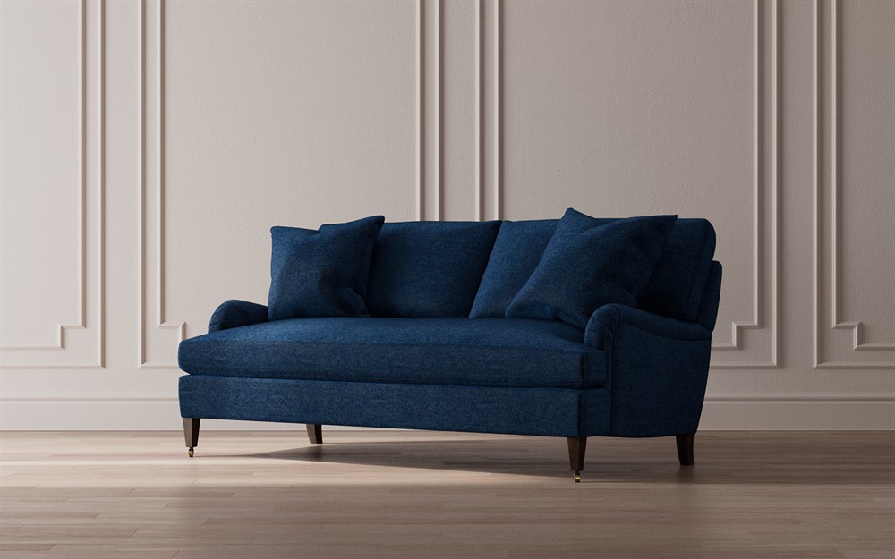 Cordelia Heathered Ivory Performance Bench Cushion Sofa - 79"|