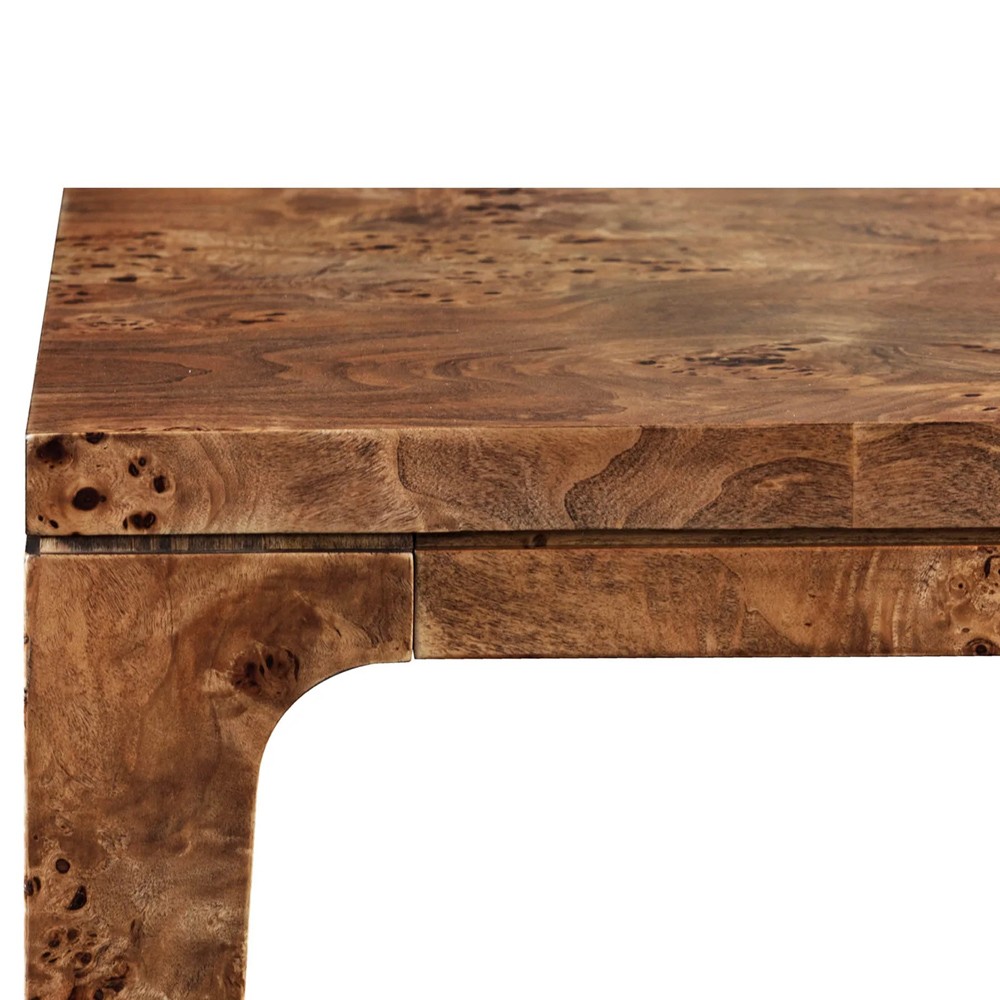 Marlo Modern Classic Dark Burl Dining Table - 72"|