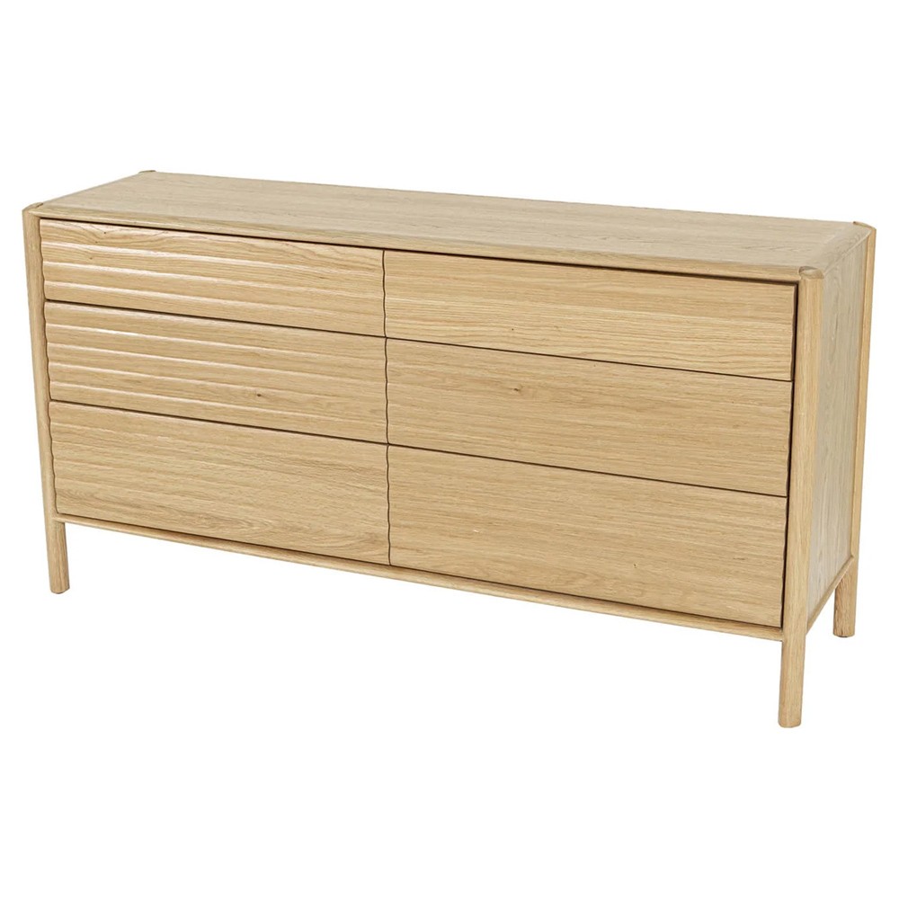 Sol Modern Classic Oak Wood Double Dresser | Kathy Kuo Home