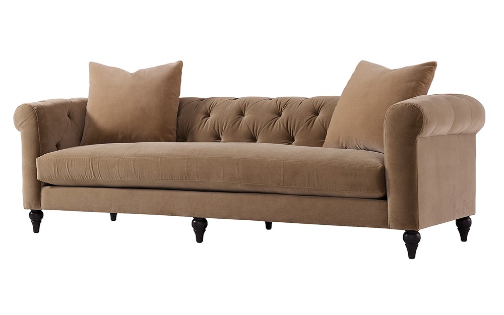 Rosehill Mocha Mist Performance Velvet Sofa - 88"|