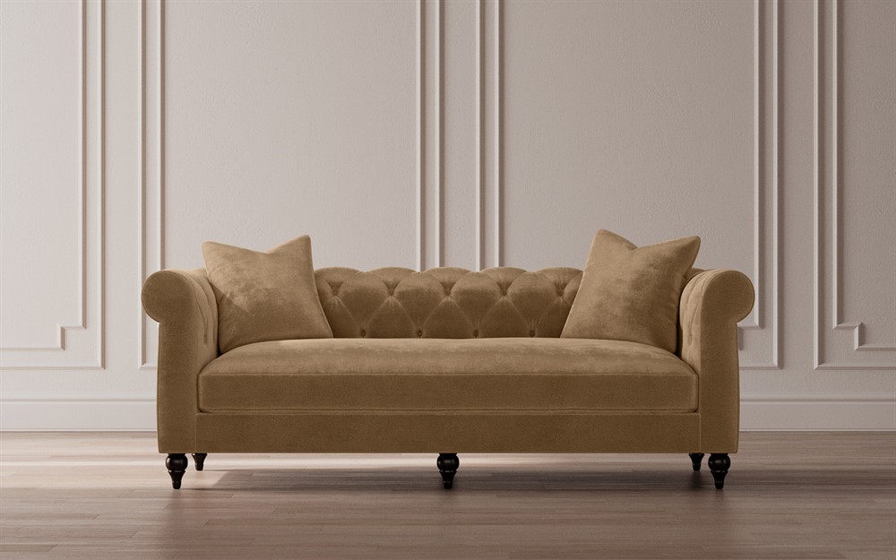 Rosehill Mocha Mist Performance Velvet Sofa - 88"|
