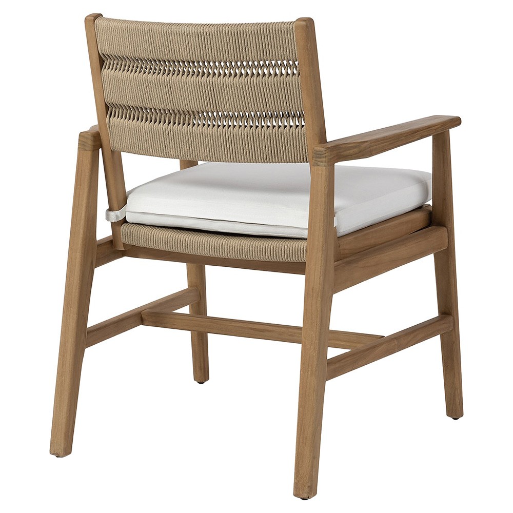 Palecek Covington Coastal Beach Natural Teak Outdoor Arm Chair | Kathy ...