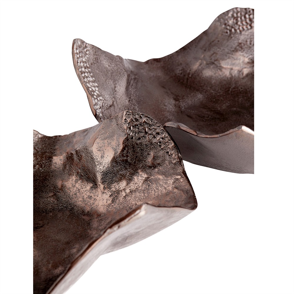 Cadell Modern Classic Bronze Aluminum Decorative Tray - Small|