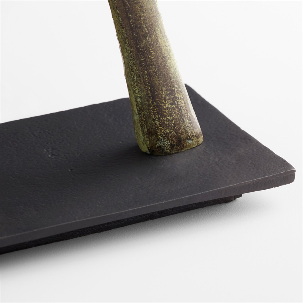 Zayne Traditional Verdigris Aluminum Etruscan Horse Statue - Small|