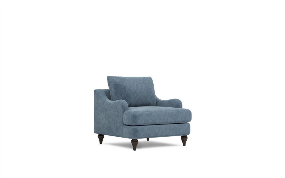 Willett Twilight Blue Performance Velvet Chair|