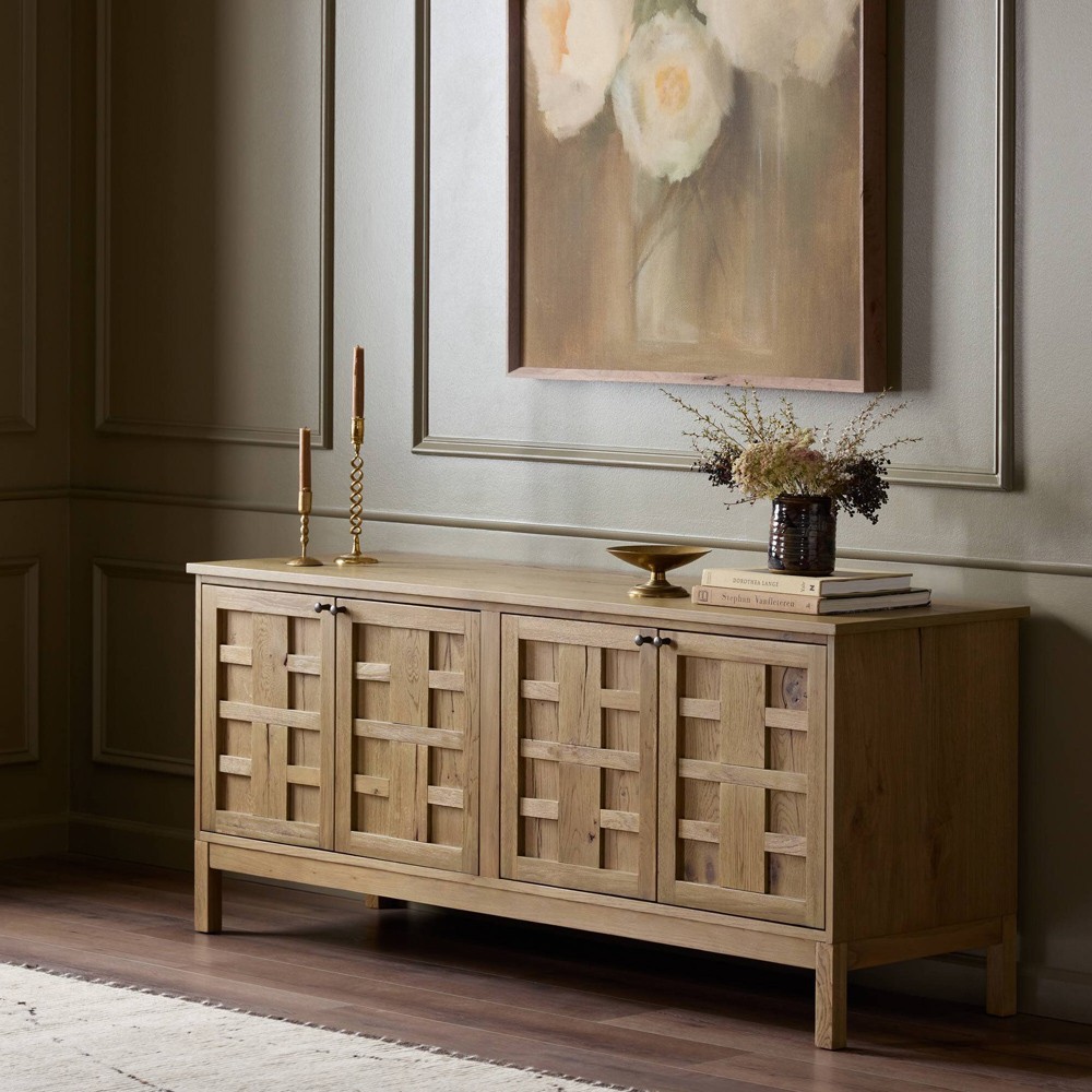 Constance Rustic Lodge Brown Oak Media Console - 66