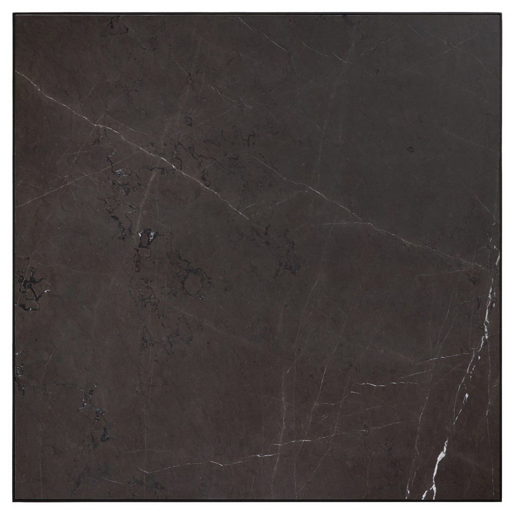 Ceasar French Country Brown Marble Square Coffee Table|