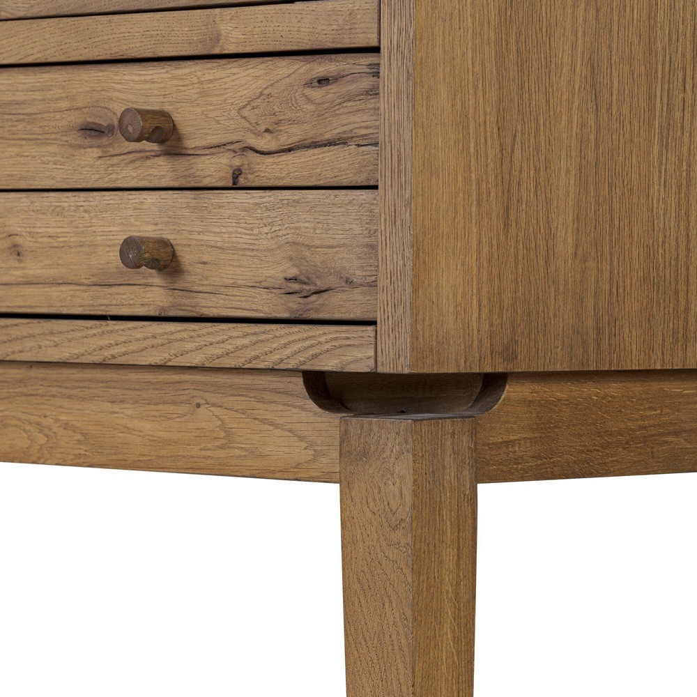 Lalaine Rustic Lodge Brown Oak Display Case|