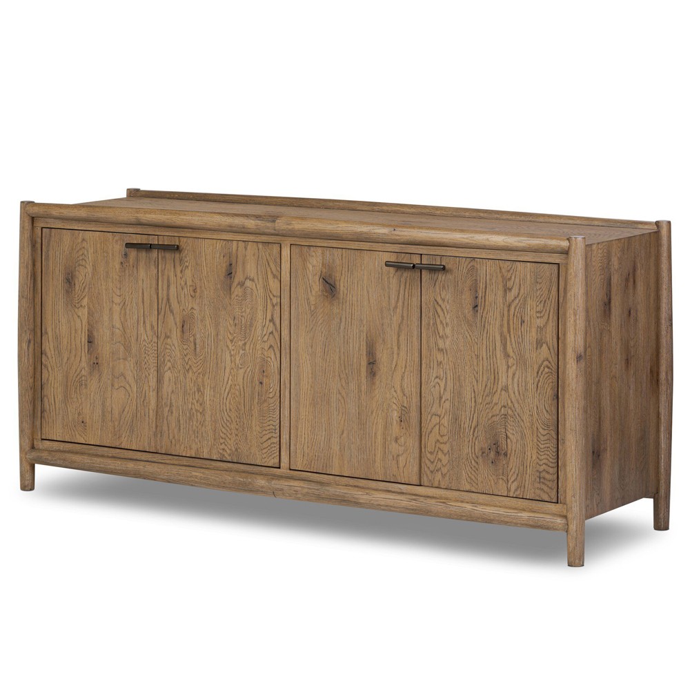 Genesis Updated Traditional Weathered Oak Media Cabinet - 64"|