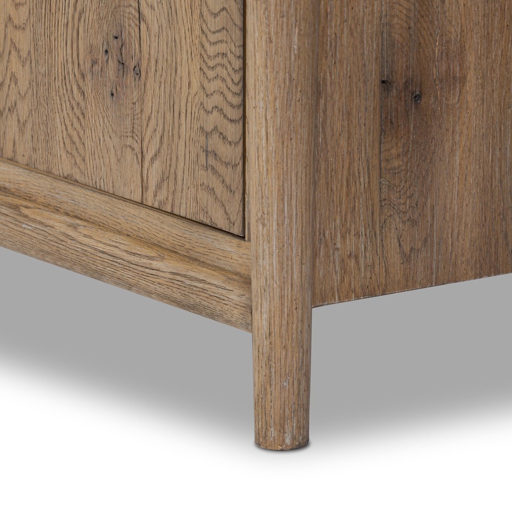 Genesis Updated Traditional Weathered Oak Media Cabinet - 64"|