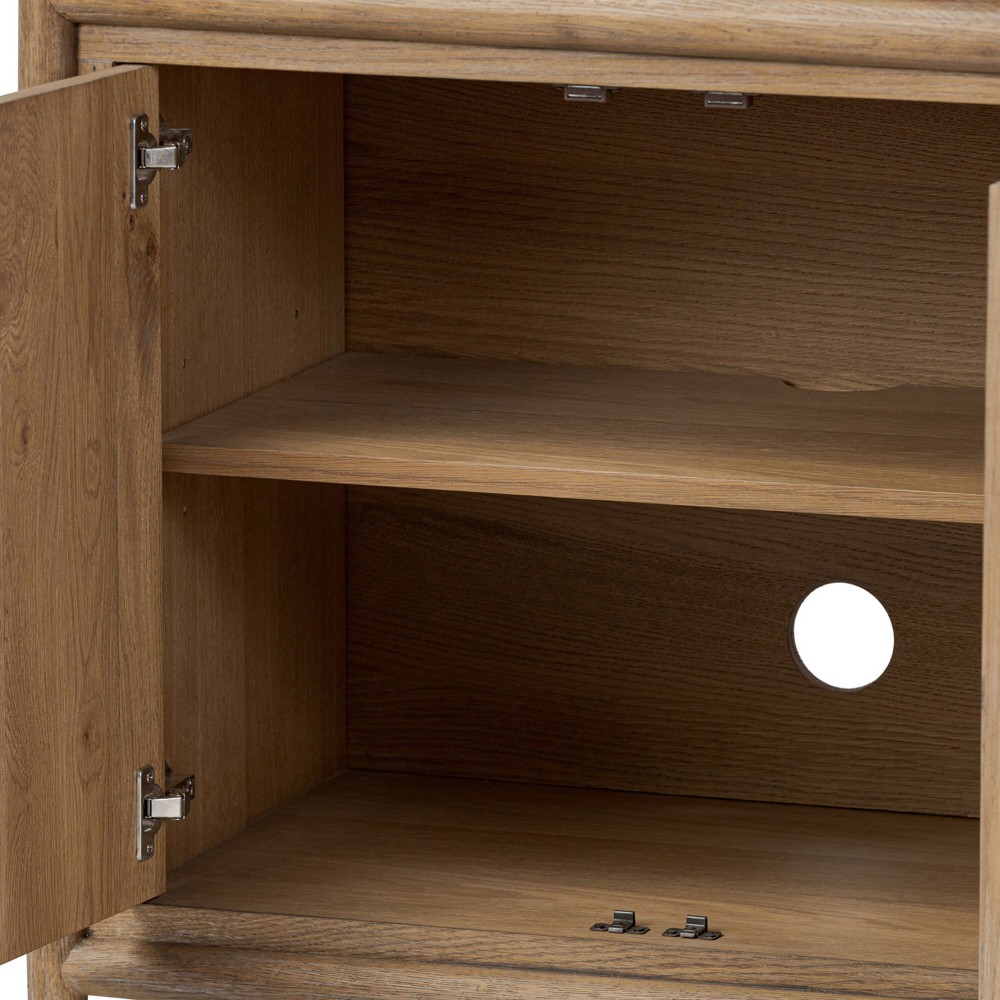 Genesis Updated Traditional Weathered Oak Media Cabinet - 64"|