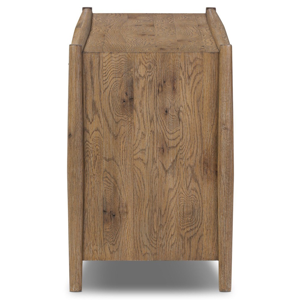 Genesis Updated Traditional Weathered Oak Media Cabinet - 64"|