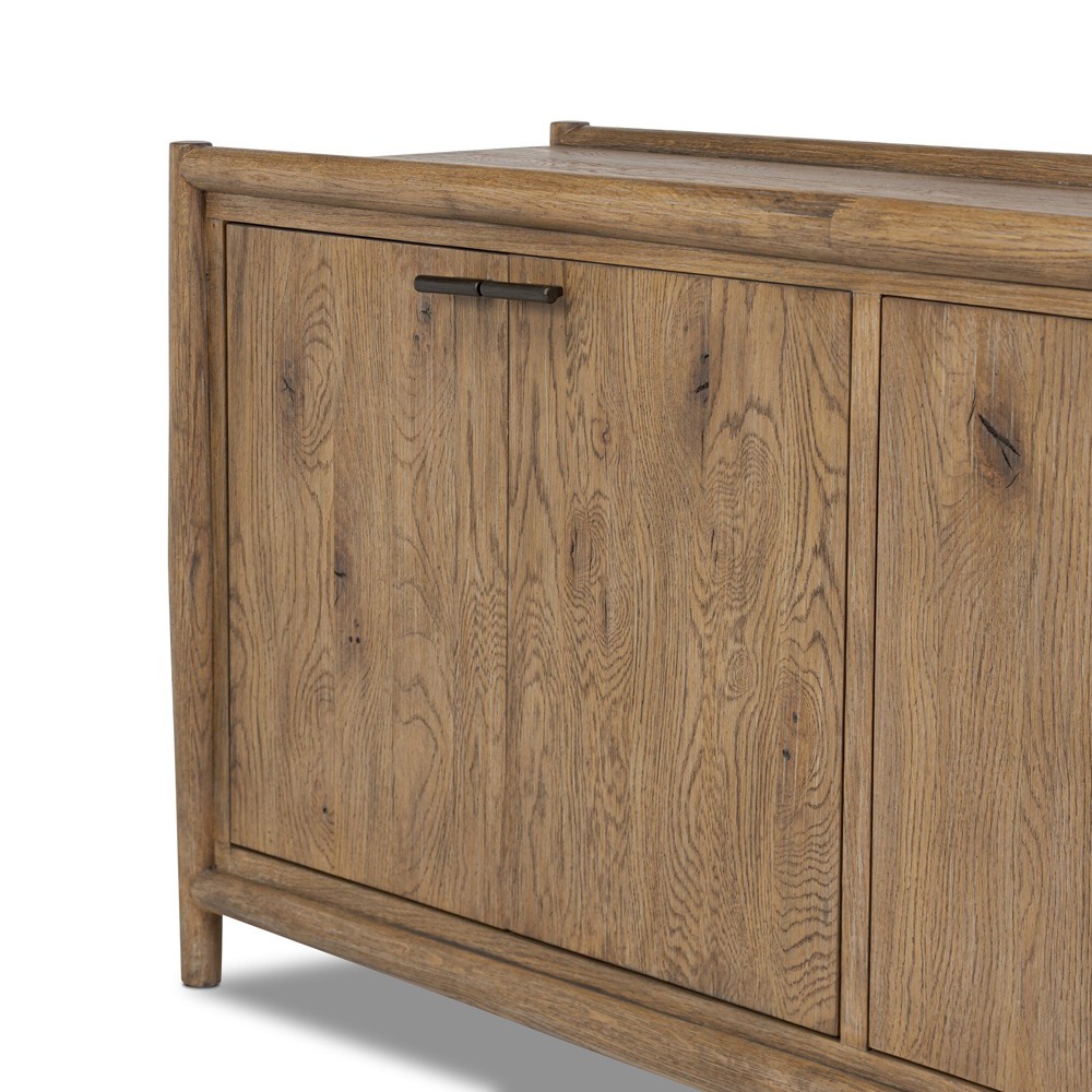 Genesis Updated Traditional Weathered Oak Media Cabinet - 64"|