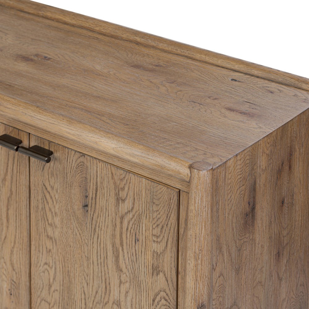 Genesis Updated Traditional Weathered Oak Media Cabinet - 64"|