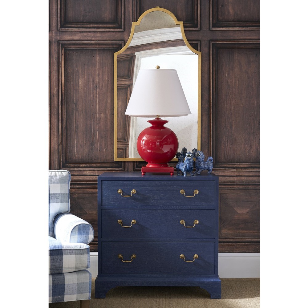 Rania Updated Traditional Cerused Blue Oak Bachelor Chest | Kathy