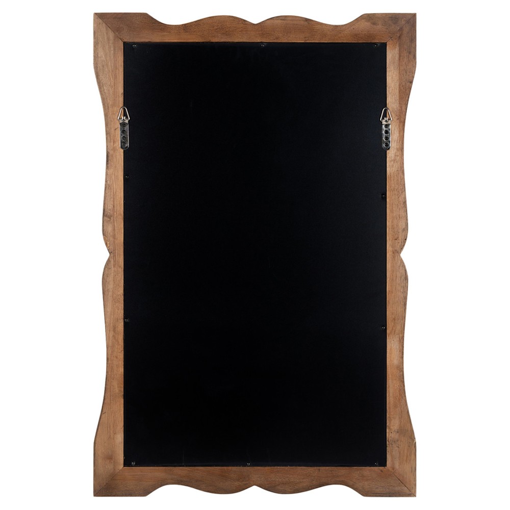 Jadeline Updated Traditional Dark Brown Wood Wall Mirror|