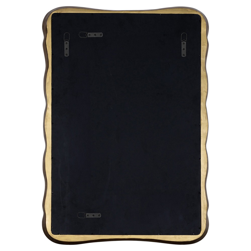 Elliren Updated Traditional Gold Wavy Frame Wall Mirror|