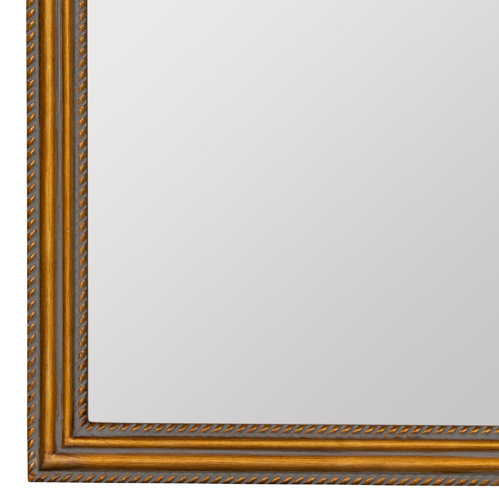 Madara Traditional Antique Gold Frame Arched Floor Mirror|