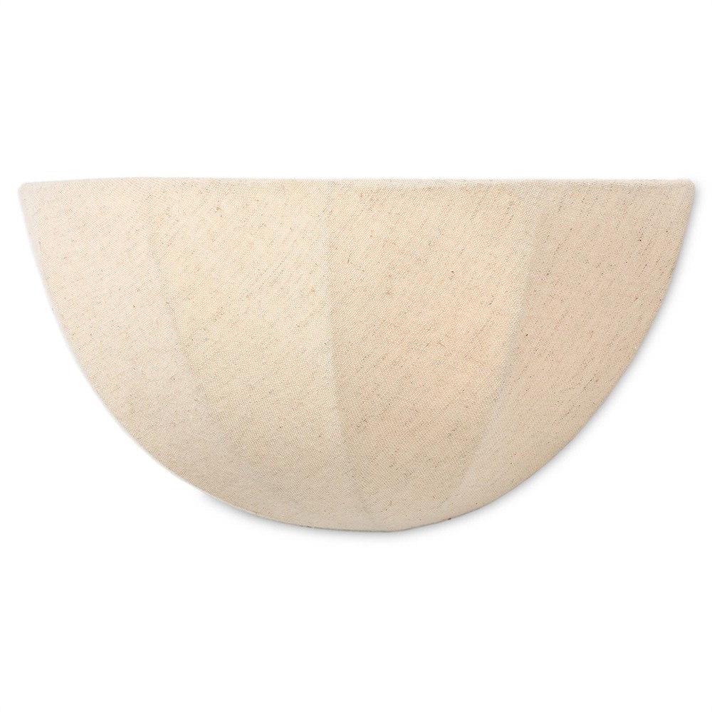 Tegan Updated Traditional Tan Linen Shade Sconce|