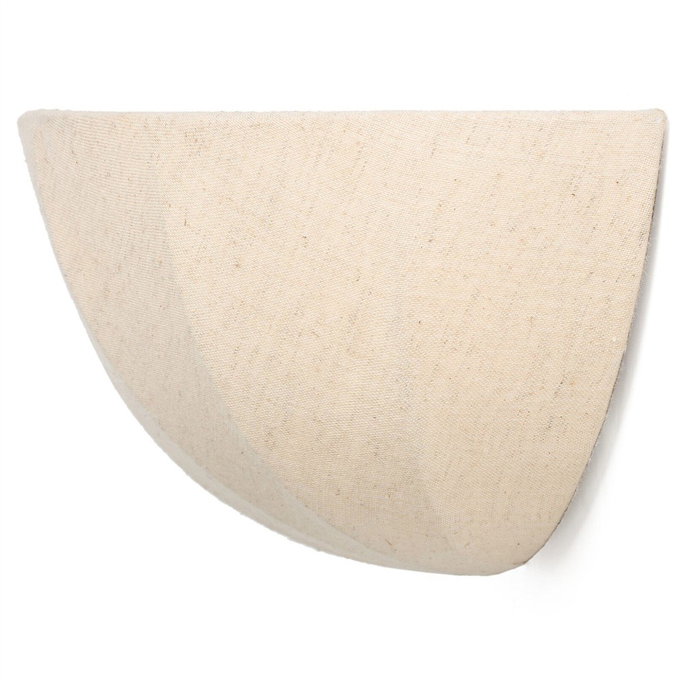 Tegan Updated Traditional Tan Linen Shade Sconce|