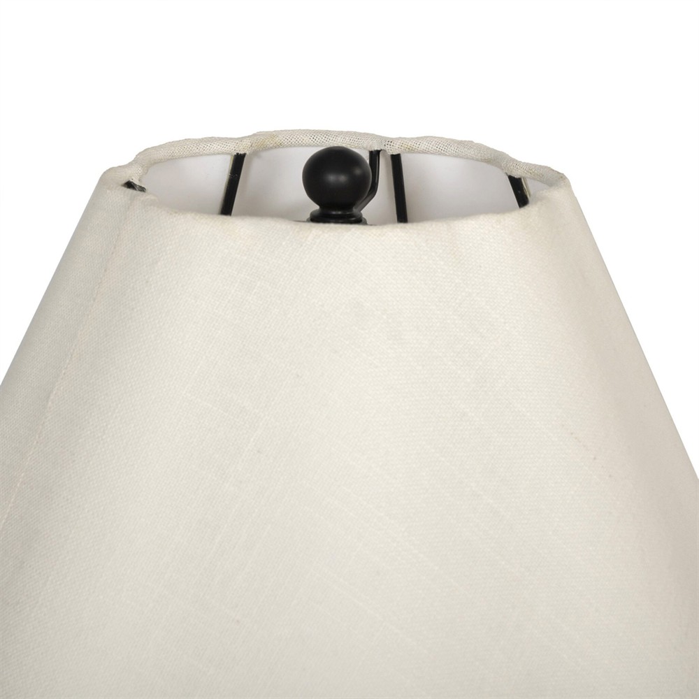 Isabelle Updated Traditional Black Iron Scalloped Shade Floor Lamp|