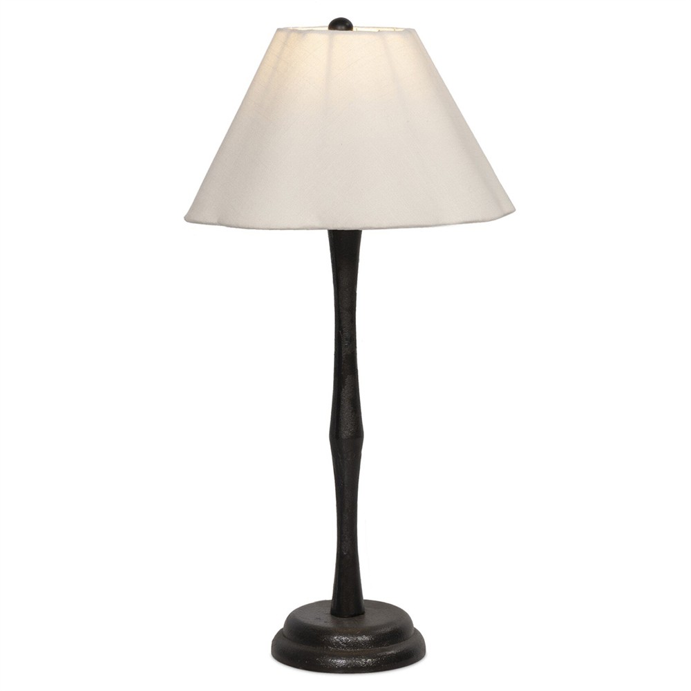 Isabelle Updated Traditional Black Iron Scalloped Shade Table Lamp|