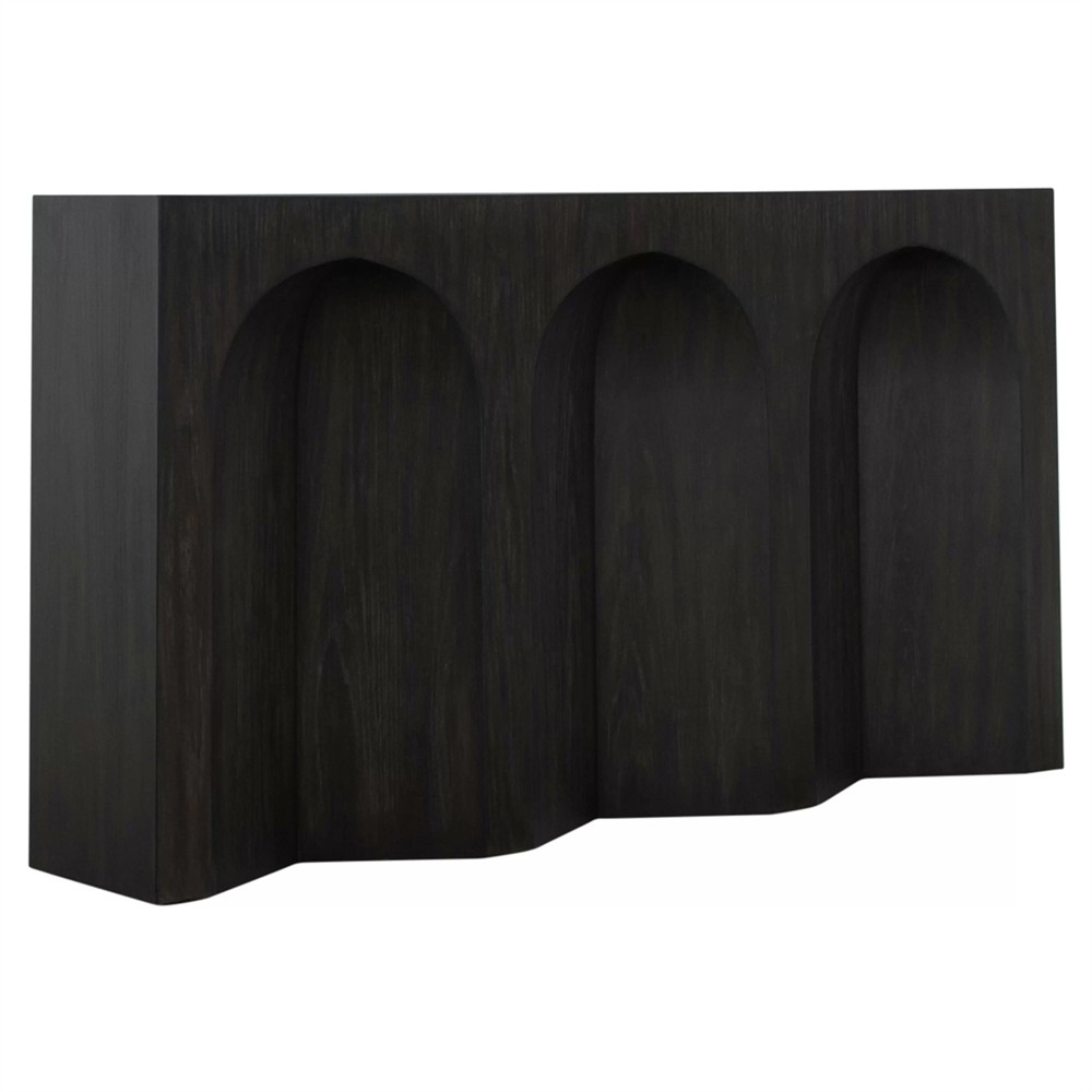 Arlee Modern Classic Black Oak Wood Console Table|