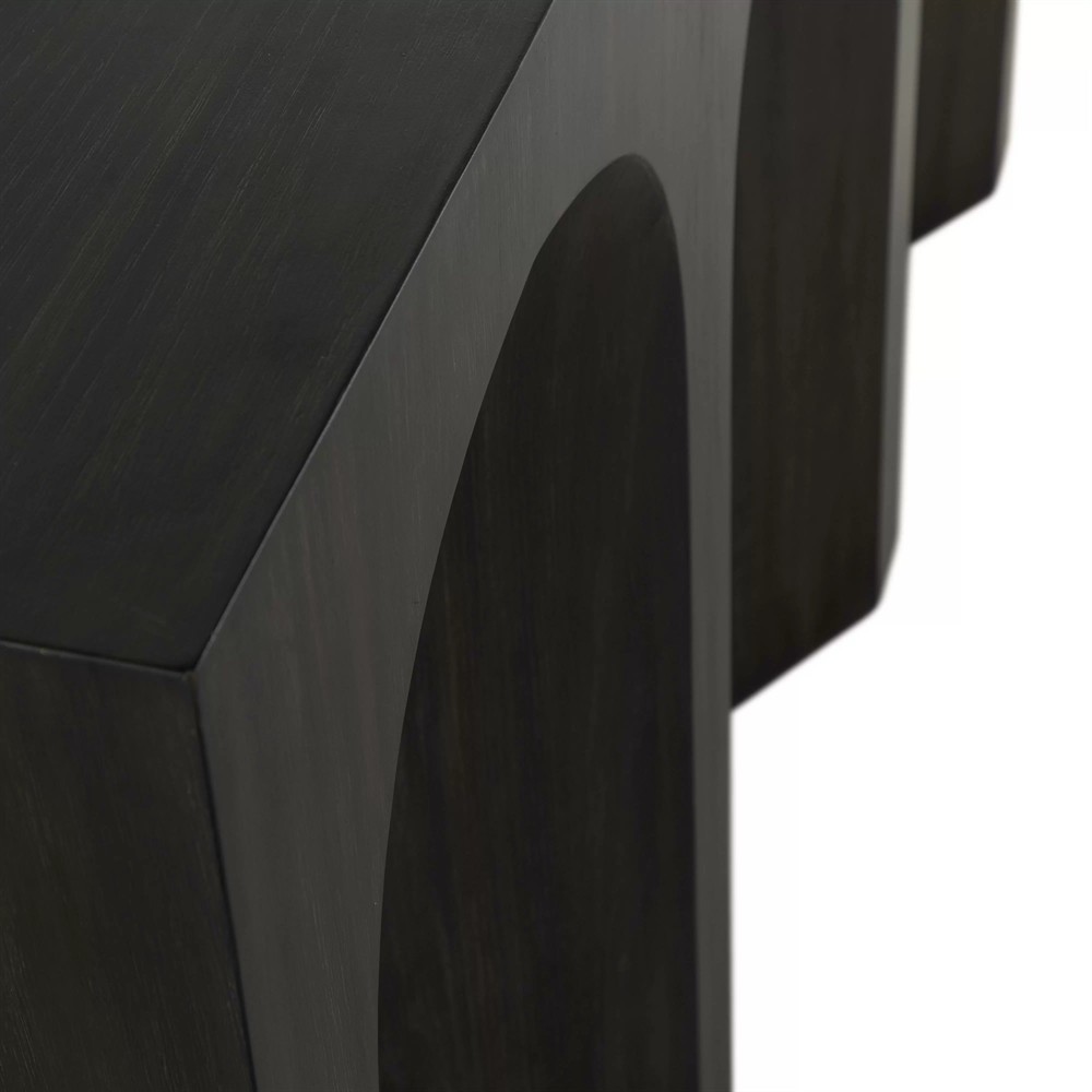 Arlee Modern Classic Black Oak Wood Console Table|