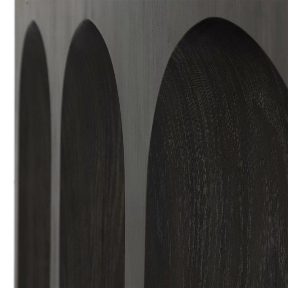 Arlee Modern Classic Black Oak Wood Console Table|