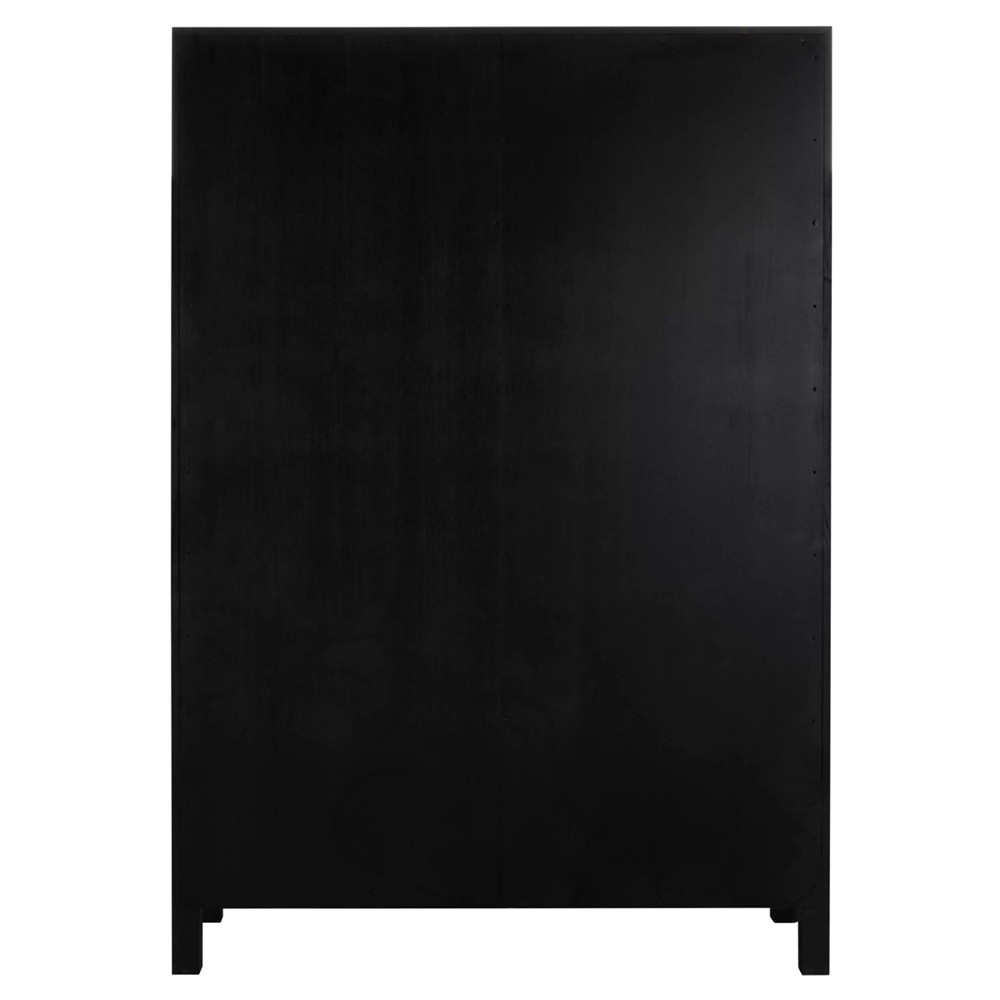 Elias Modern Classic Brushed Black Wood Cabinet|