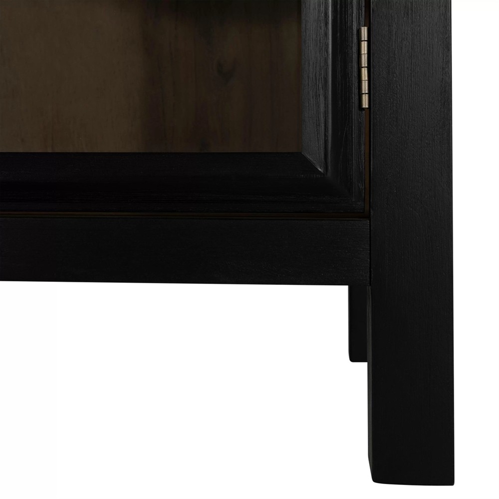 Elias Modern Classic Brushed Black Wood Cabinet|