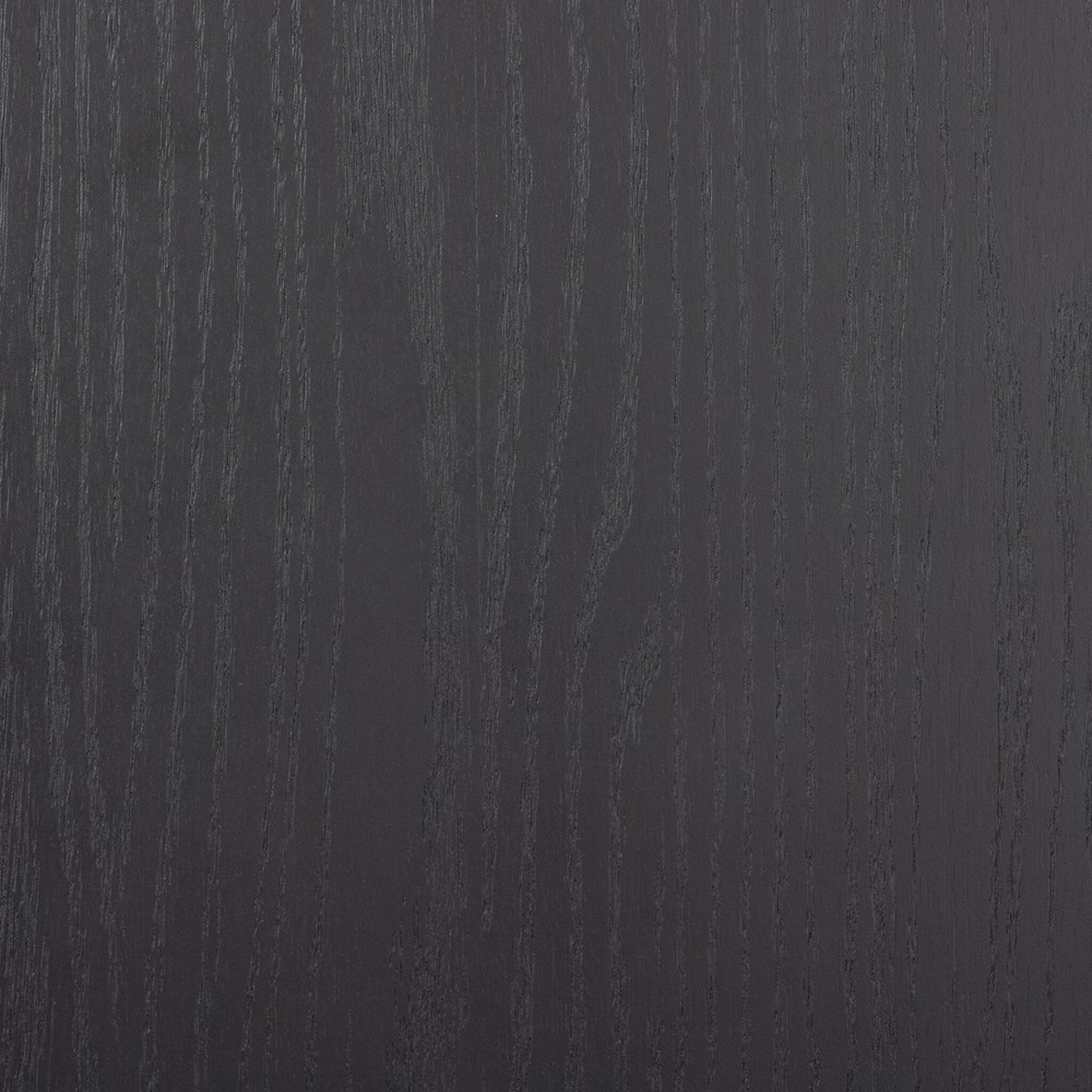 Ivan Updated Traditional Black Oak Wood Arched Bookcase|