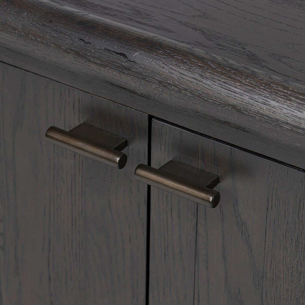 Genesis Rustic Lodge Smoked Black Oak Wood Bookcase|