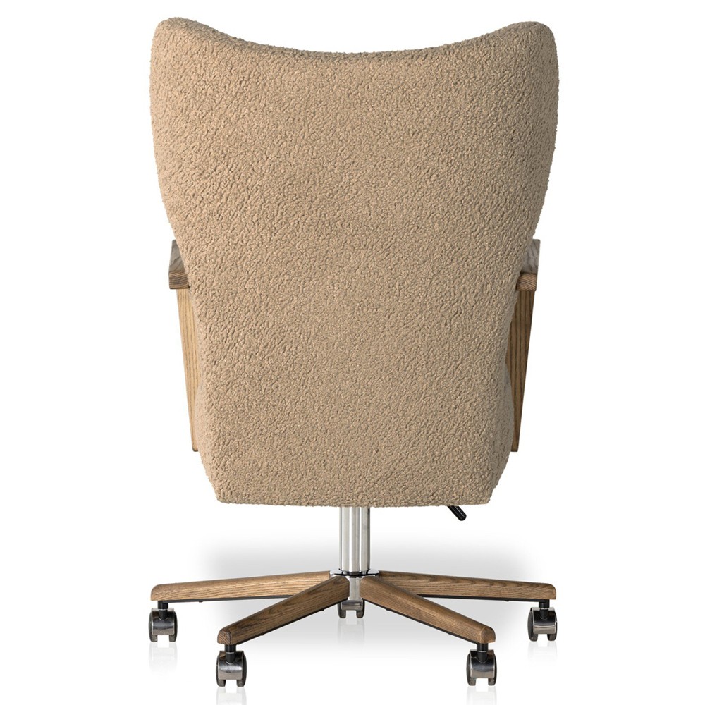 Miah Modern Classic Camel Sheepskin Office Chair|