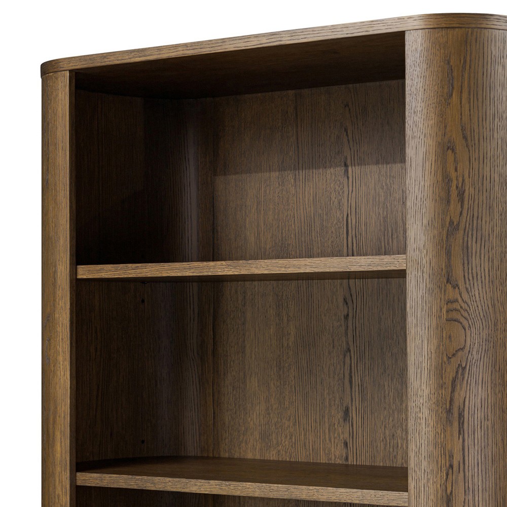Mars Modern Classic Brown Oak Wood Bookcase|