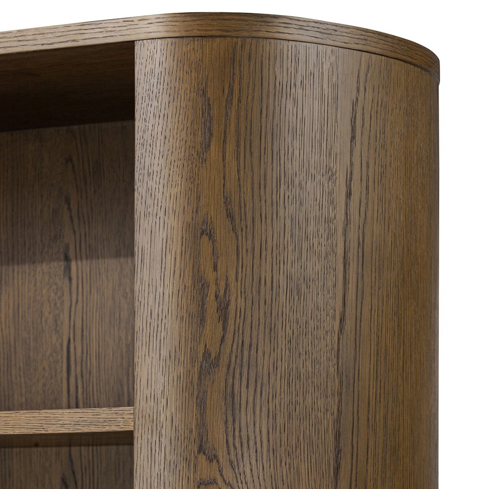 Mars Modern Classic Brown Oak Wood Bookcase|