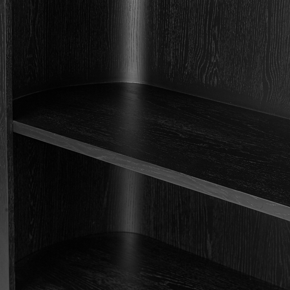Mars Modern Classic Black Oak Wood Bookcase|