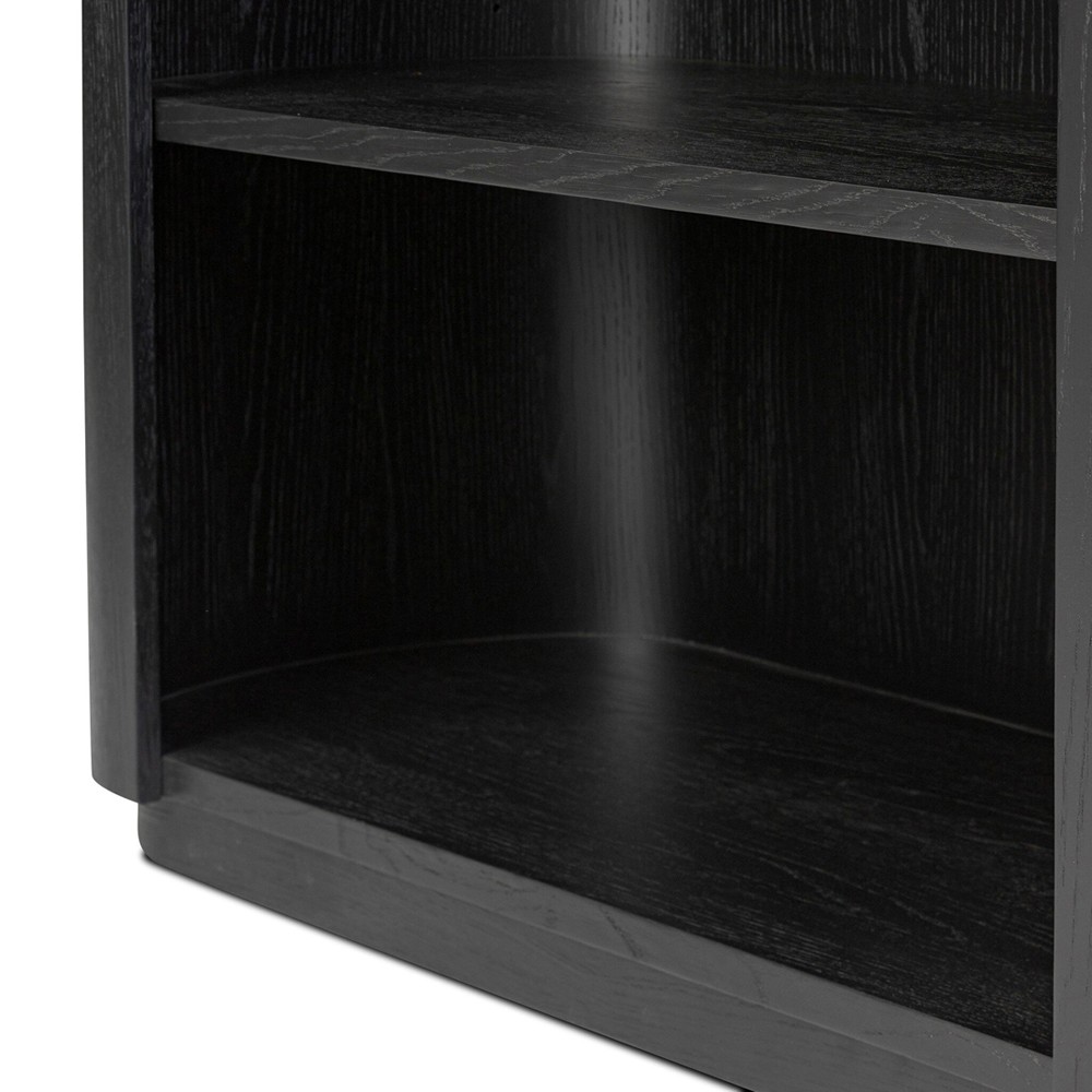 Mars Modern Classic Black Oak Wood Bookcase|