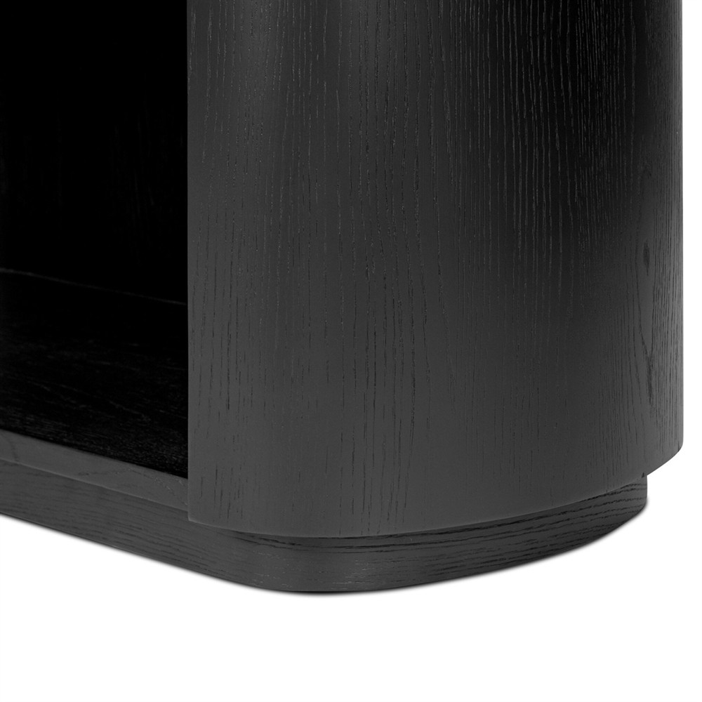 Mars Modern Classic Black Oak Wood Bookcase|