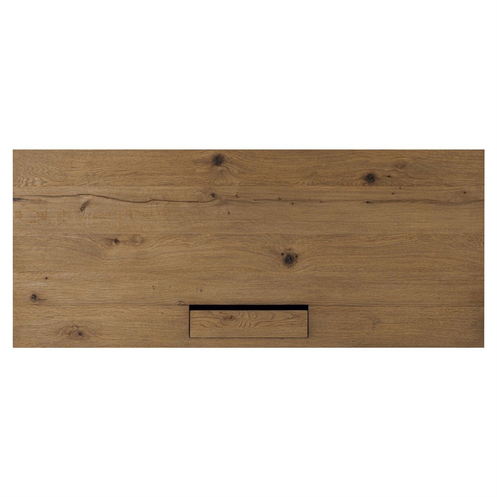 Lalaine Modern Classic Brown Oak Wood Desk|